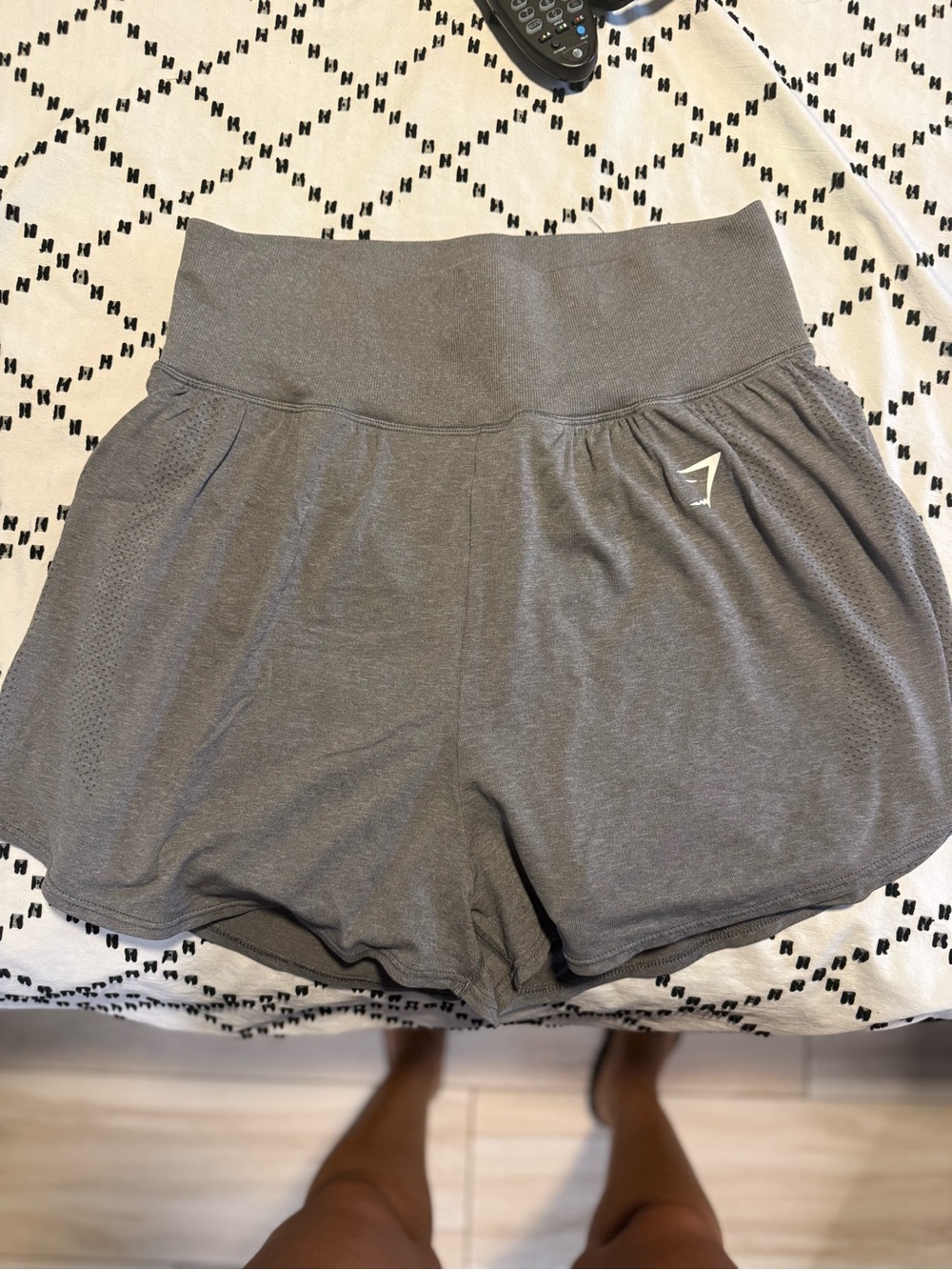 Gymshark Gray High-Waist Seamless Athletic Running Shorts NWOT